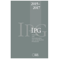 Sample cover of the publication series "Gutachten zum internationalen und ausländischen Privatrecht"