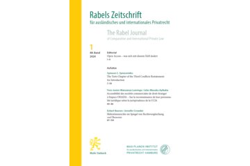 The Rabel Journal of Comparative and International Private Law – Rabel Journal