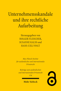 Cover "Unternehmensskandale und ihre rechtliche Aufarbeitung"