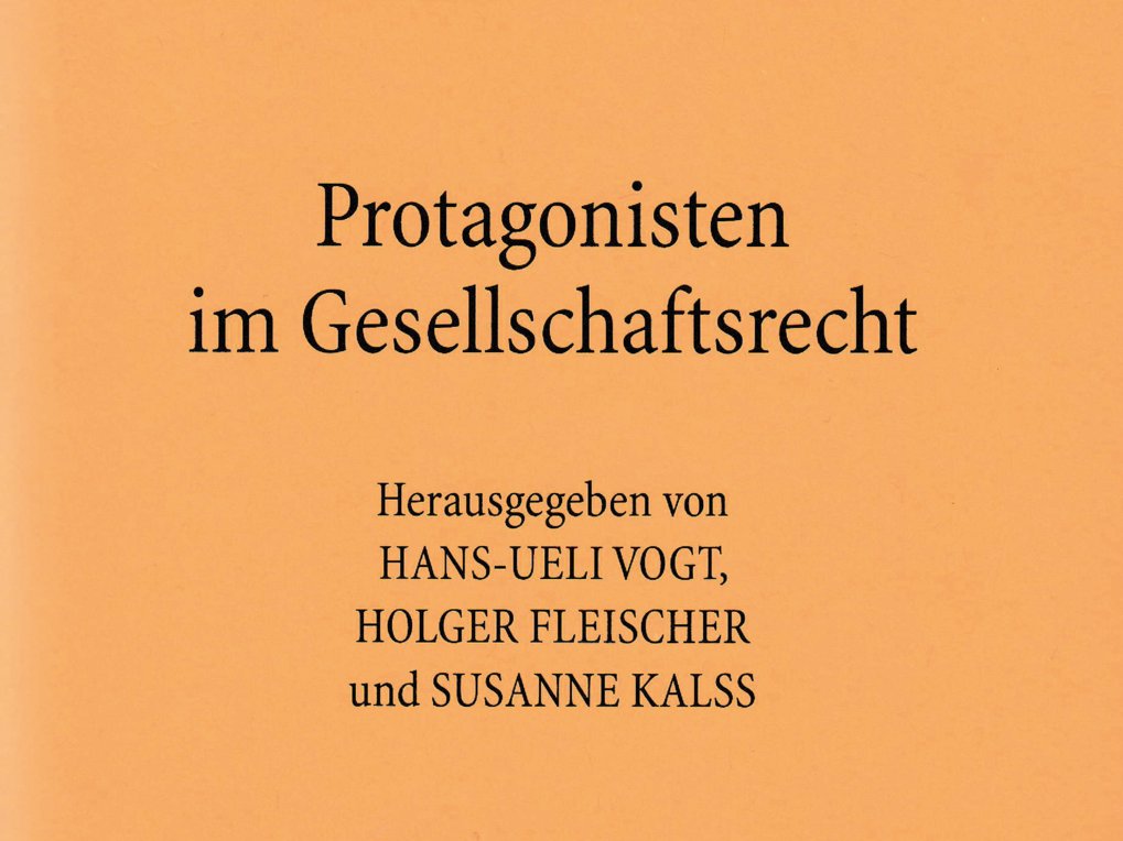 “Protagonists in Company and Capital Market Law” – Edited volume published