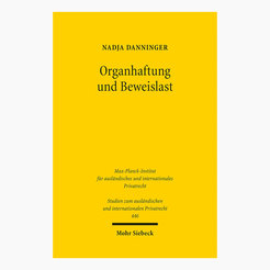 Cover der Publikation "Organhaftung und Beweislast" von Nadja Danninger, erschienen 2020