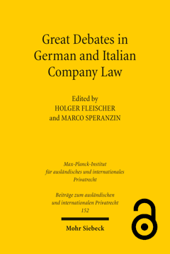 Great Debates in German and Italian Company Law