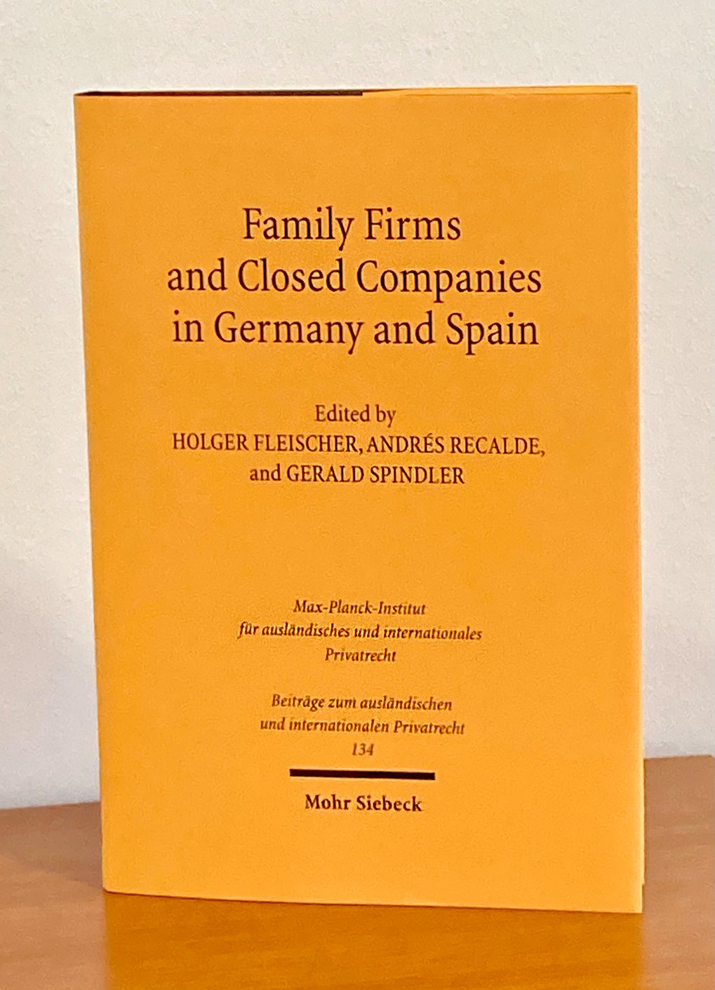Tagungsband “Family Firms and Closed Companies in Germany and Spain” erschienen