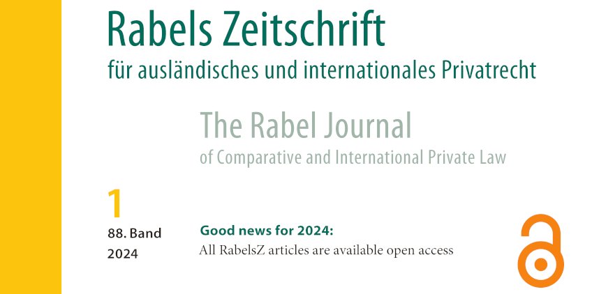 Good news for 2024: All RabelsZ articles are available open access