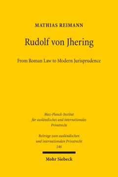 Cover "Rudolf von Jhering. From Roman Law to Modern Jurisprudence"