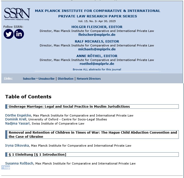 RPS/SSRN | Max Planck Institute for Comparative and International ...