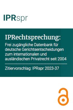 IPRechtsprechung Onlinedatenbank