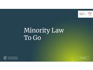 Podcast “Minority Law to Go”