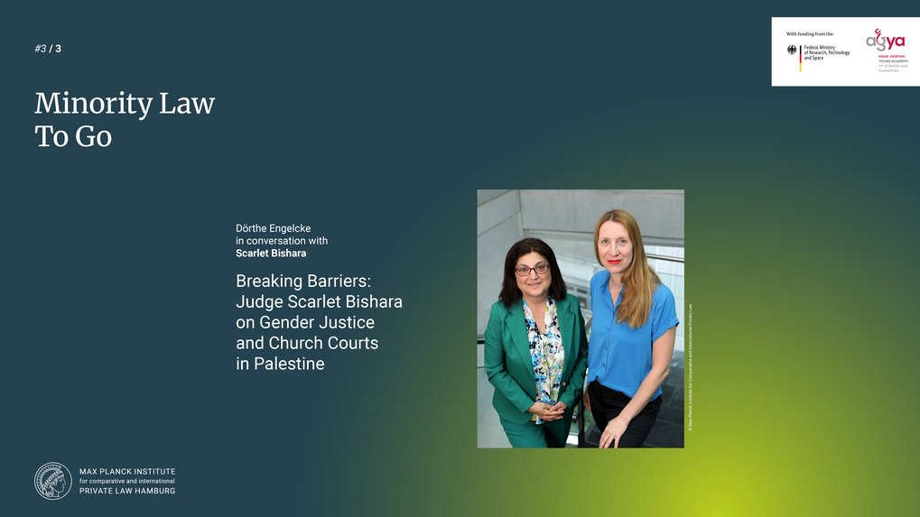 Minority Law to Go: Breaking Barriers - Judge Scarlet Bishara on Gender Justice and Church Courts in Palestine