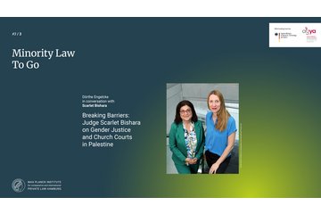 Minority Law to Go: <em>Breaking Barriers - Judge Scarlet Bishara on Gender Justice and Church Courts in Palestine</em>