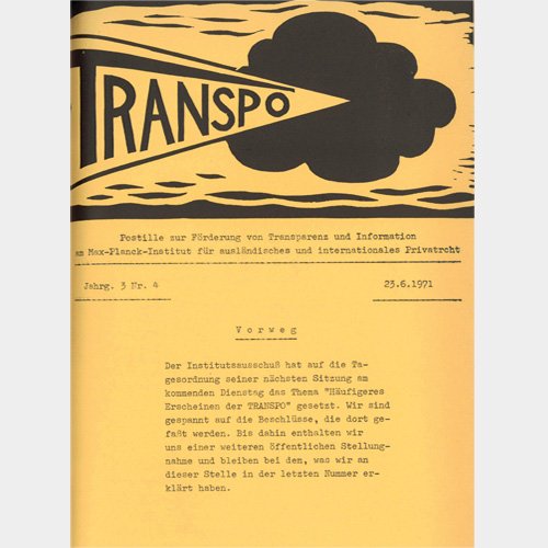 Cover TRANSPO 23. Juni 1971