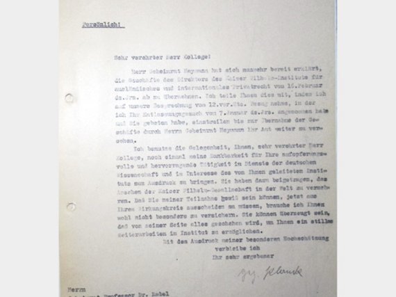 Schreiben Planck an Rabel