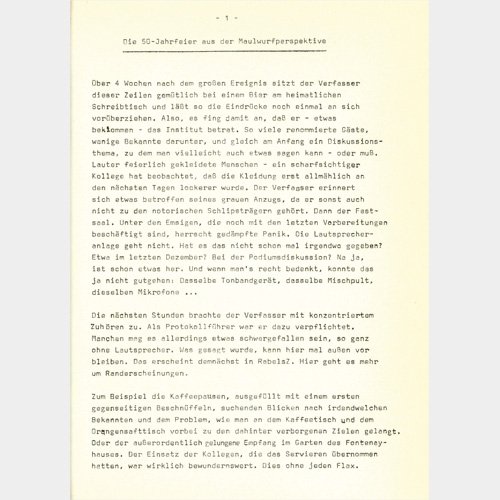 TRANSPO-Bericht 50. Institutsjubiläum