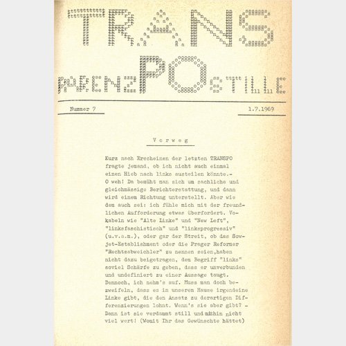 Cover TRANSPO 1. Juli 1969