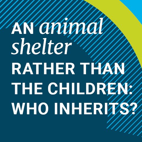 An animal shelter rather than the children: Who inherits?