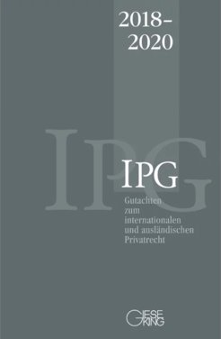 Beispielcover der Publikationsreihe "Gutachten zum internationalen und ausländischen Privatrecht"